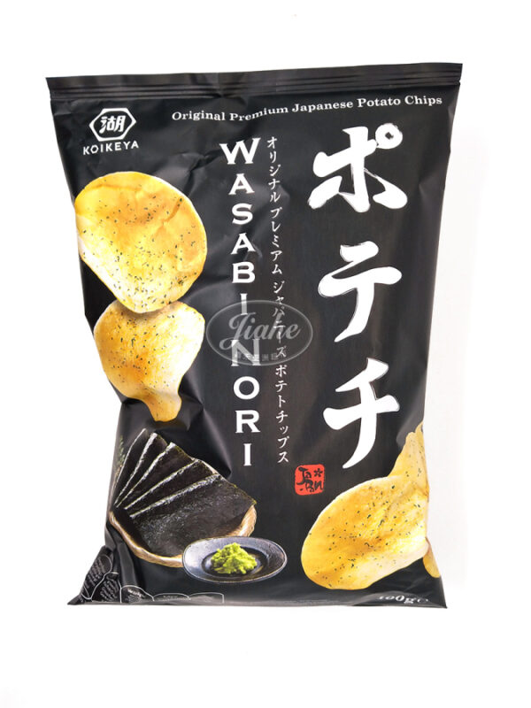 KOIKEYA potato chips wasabi nori/ 薯片 芥末海苔味/ Perunahake sinappi merilevä 100g