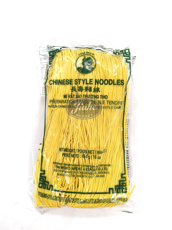 COCK Thailand Chinese noodles yellow 454g 公鸡牌长寿面