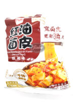 AKUAN Broad noodle chili oil flavor sour hot (hong you mian pi) / 阿宽红油面皮酸辣味115g