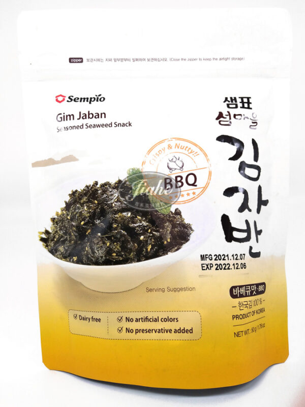 SEMPIO seaweed BBQ/ 烧烤味海苔碎/ Rapea merilevän välipala BBQ maku 50g