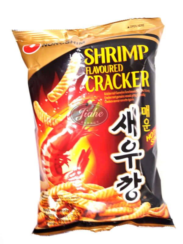 JH3315 - NONGSHIM Shrimp hot flavored cracker/ 农心辣虾条/ mausteinen katkarapukeksi 75g