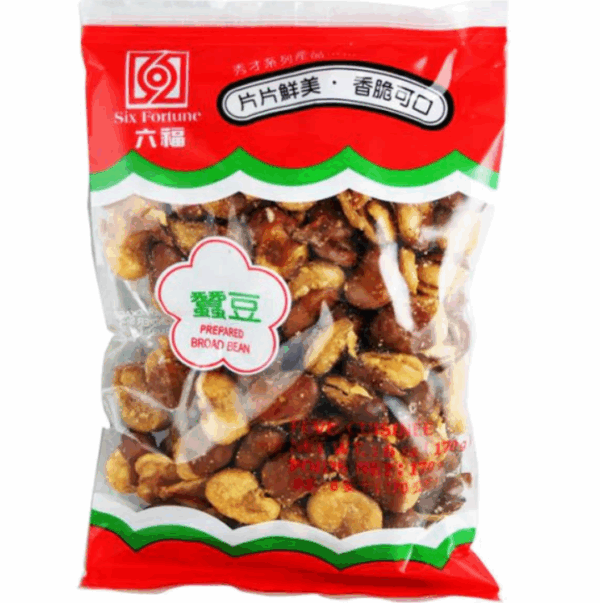 Six fortune Prepared broad beans /六福蚕豆/härkäpapu 170g #0837