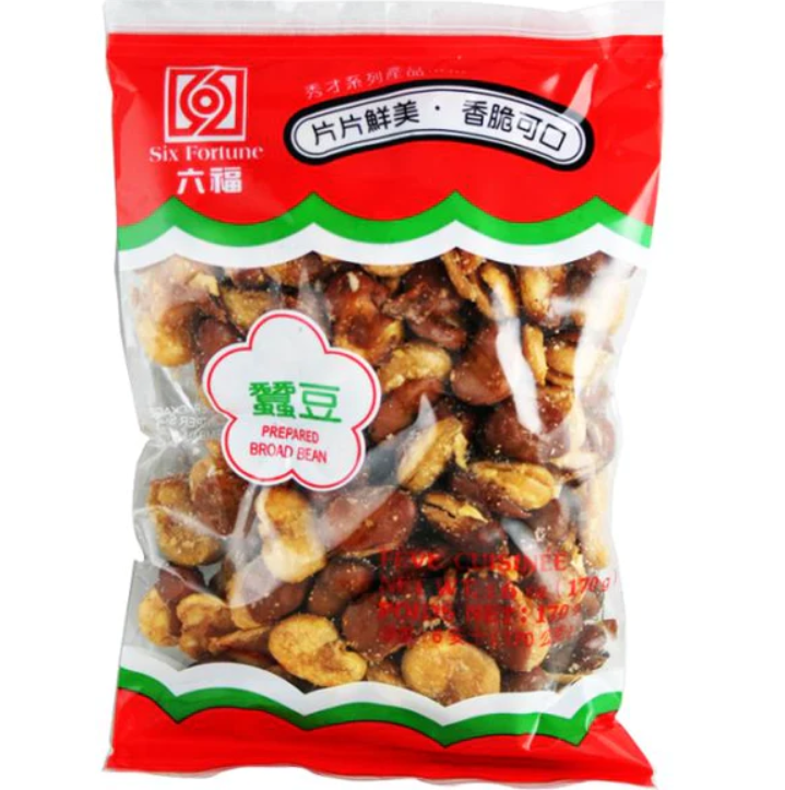 1670248975638dfa0ff077e.png Six fortune Prepared broad beans /六福蚕豆/härkäpapu 170g #0837 - 图片 1