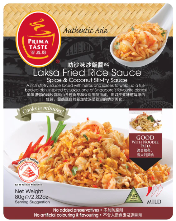 169261898164e350e594548.png Prima Taste Laksa fried rice sauce / 百胜厨叻沙炒饭酱 80g - 图片 1