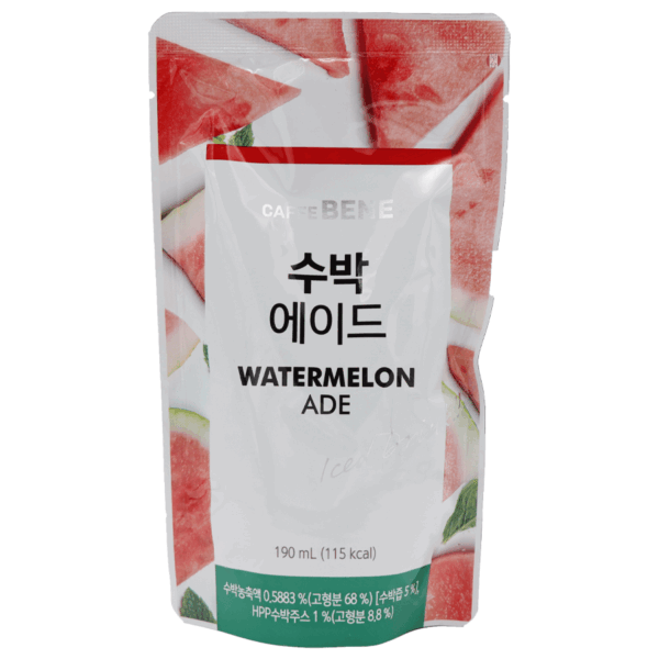 JH10475 - Caffebene watermelon ade (subakade) /韩国西瓜果汁饮料 袋装 190ml