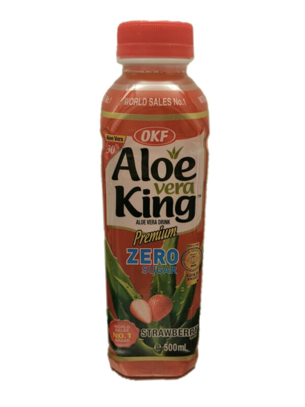OKF Aloe vera strawberry sugar free 草莓无糖芦荟汁 500ml
