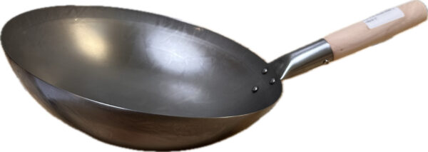 Jiahe deep iron wok with single handle 13 inch/ 13英寸单柄伦敦炒锅 33x52cm