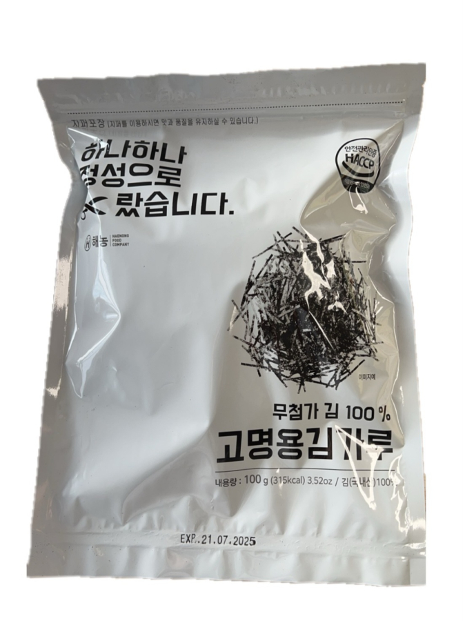 17293604716713f257a497d.jpg Roasted seaweed shredded (Mujomi gimgaru) /韩国 海苔丝 装饰用100g - 图片 1