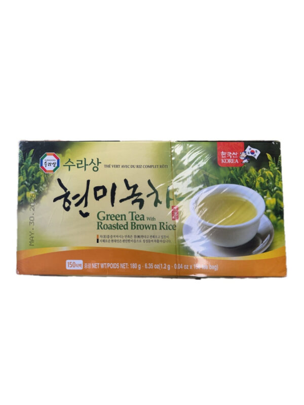 Surasang green tea with roasted brown rice / 韩国粽米绿茶(150 x1.2g) 180g