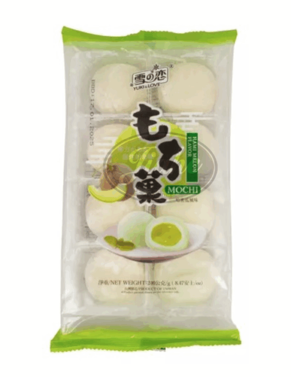 JH14870 - Yuki Love Hami melon flavor mochi (green tape) 雪之恋哈密瓜风味梦大福 240g