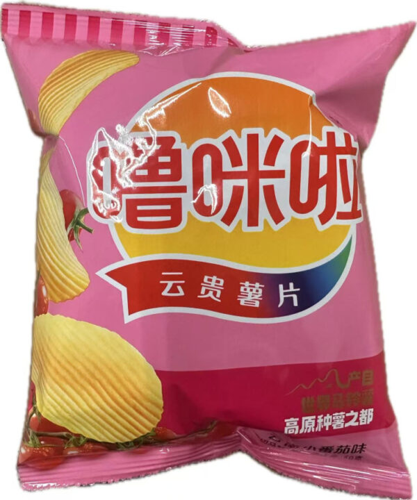 Lumila plateau fresh cut potato chips tomato flavor/ 噜咪啦高原鲜切薯片 云南小番茄味 50g