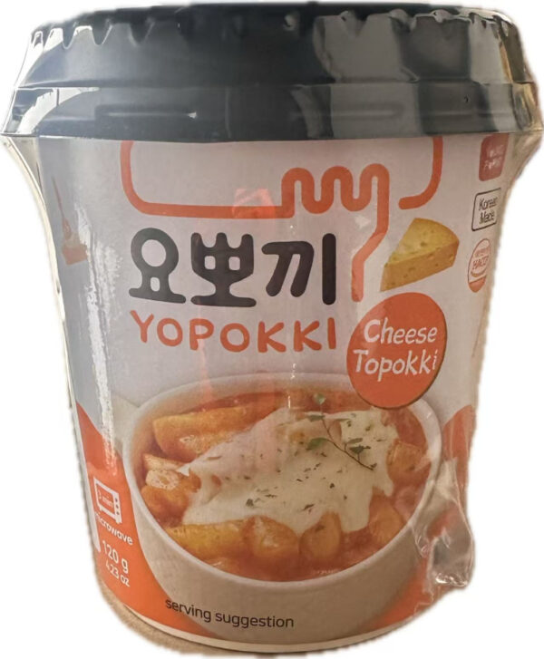 JH16964 YOPOKKI Topokki rice cake cheese cup/杯装即食炒年糕 芝士味 120g