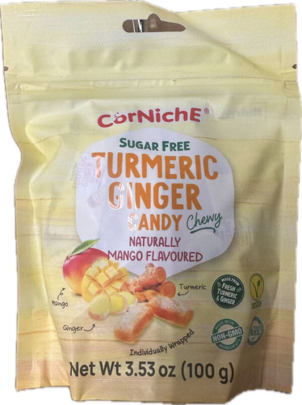 Corniche turmeric ginger chewy candy mango flavor 姜黄软糖 芒果味 100g