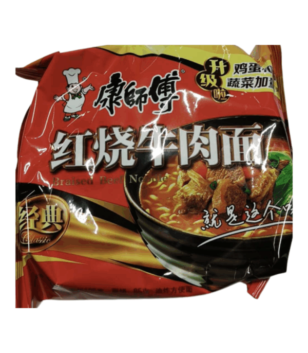 Mr.kon instant noodle roasted beef/ 康师傅红烧面 袋装 105g