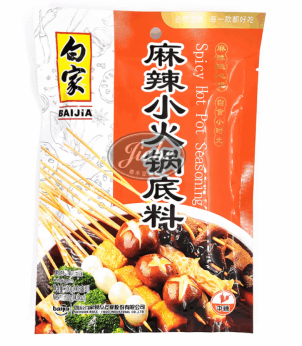 Baijia spicy hot pot seasoning 200g (orange)/ hotpot-kastike #5848-2