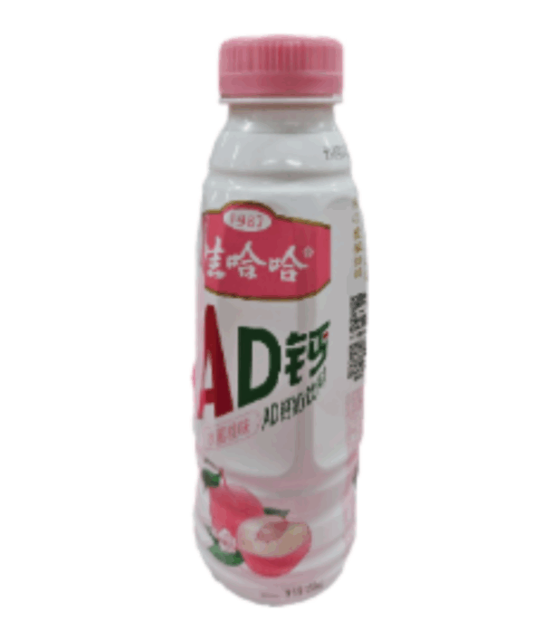 WHH Vitamin AD soft drink peach flavor 哇哈哈AD钙奶 水蜜桃味 450ml
