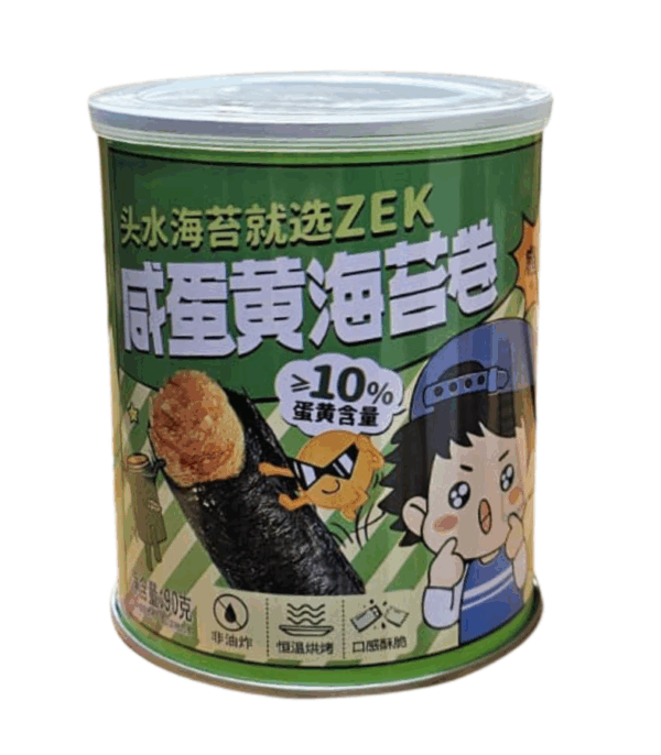 ZEK seaweed roll salted egg flavor 韩进ZEK海苔卷（咸蛋黄味）90g
