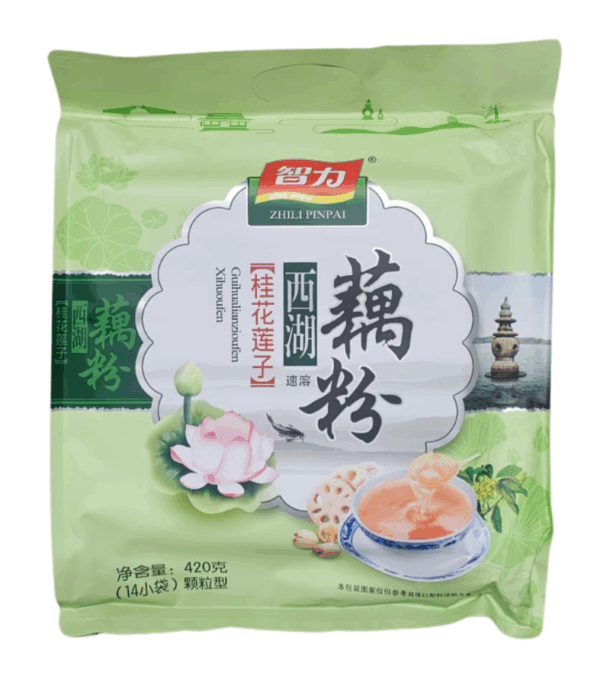 Zhili Osmanthus Lotus Seed and Lotus Root Powder 智力桂花莲子藕粉 420g