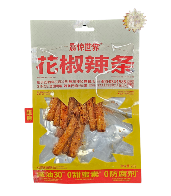 ZJSJ Gluten Strips Sichuan Pepper Flavor 震惊世界的四川辣条 70g